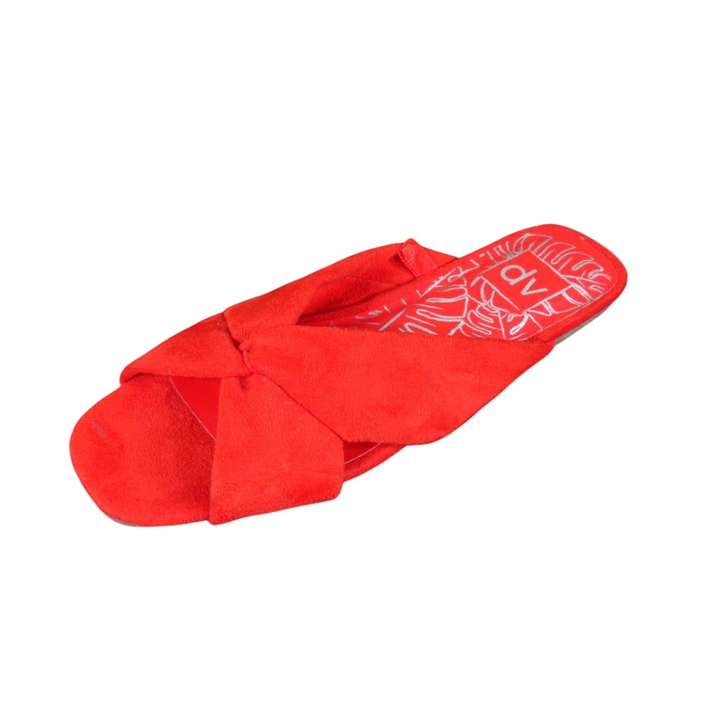 DV Dolce Vita Addie Womens Slide Sandals Size 7 Summer Beach Red Textile Flat